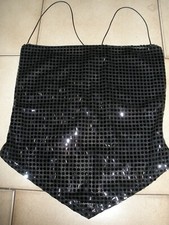 Top nero pailettes usato  Grugliasco