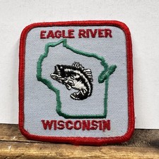 Adesivo bordado lembrança baixo vintage Eagle River Wisconsin comprar usado  Enviando para Brazil