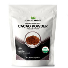 Usado, Cacau em pó cru orgânico USDA 1 LB (16 OZ), 100% puro, TODO NATURAL, SEMPRE FRESCO comprar usado  Enviando para Brazil