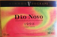 Usado, Etichetta vino PORTOGALLO Dao Novo 1998 vinho Tinto SOGRAPE VINHOS PORT comprar usado  Enviando para Brazil