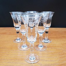 Vintage etched cordial for sale  Sioux Falls