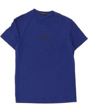 Camiseta gráfica masculina EMPORIO ARMANI grande azul algodão CI14 comprar usado  Enviando para Brazil