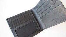 Carteira masculina de couro bi-dobrável Giorgio Armani mash window...Saffiano Black... #480 comprar usado  Enviando para Brazil