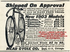 Mead cycle original for sale  Rutherfordton