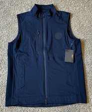 Colete de golfe masculino G/Fore médio preto/ônix zíper completo repelente de água G4 azul marinho $225, usado comprar usado  Enviando para Brazil