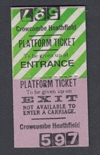 Platform ticket crowcombe for sale  HOVE