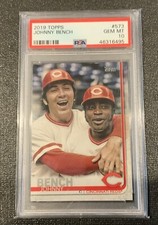 2019 Topps JOHNNY BENCH #573 Photo Variation SP PSA 10 Gem Estado perfeito comprar usado  Enviando para Brazil