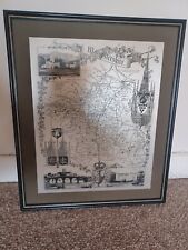 Framed map worcestershire for sale  BROMLEY