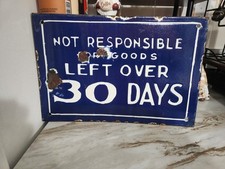 Porcelain sign original for sale  Spokane
