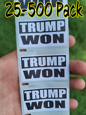 Usado, Pacote com 25-500 adesivos etiquetas a granel Donald 2024 TRUMP WON comprar usado  Enviando para Brazil