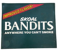Tapete de barra de borracha Skoal Bandits 18" X 15" Green Man Cave Racing publicidade RARO comprar usado  Enviando para Brazil