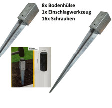 Set bodenhülsen 91x91x750 gebraucht kaufen  Stendal