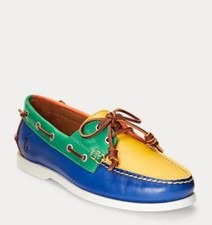 Tênis Polo Ralph Lauren Merton Colorblock couro multicolorido barco tamanho 9.5 comprar usado  Enviando para Brazil