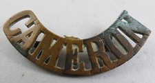 Brass shoulder title for sale  LONDON