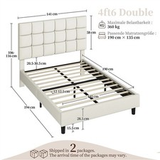 Double upholstered bed for sale  IPSWICH