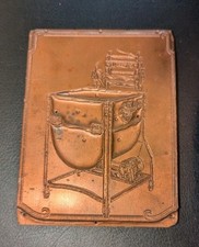 Placa de prensa de letras antiga bloco Liberty Wringer máquina de lavar roupa gráfico ornamentado comprar usado  Enviando para Brazil