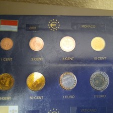 Monaco kursmünzensatz 2001 gebraucht kaufen  Hamburg