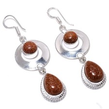 Usado, Brinco de prata esterlina 925 feito à mão com pedra preciosa dourada tamanho 2,3" comprar usado Usado, Brinco de prata esterlina 925 feito à mão com pedra preciosa dourada tamanho 2,3" comprar usado  Enviando para Brazil