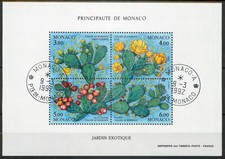 Mônaco 1992 Jardins Exóticos: Folha de cacto de pera espinhosa SG MS 2072 usada comprar usado  Enviando para Brazil