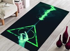 Tapete Varinha Mágica, Varinha Mágica, Tapete Verde, Tapete Mágico, Tapete Colorido, Tapete de Quarto Masculino, G comprar usado  Enviando para Brazil