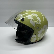 Capacete de motocicleta HCI SOAR-3 rosto aberto verde estampa floral ponto pequeno comprar usado  Enviando para Brazil