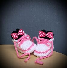 Sapatos de bebê de crochê feitos à mão botas de bebê de lã de crochê tênis mini mouse comprar usado  Enviando para Brazil