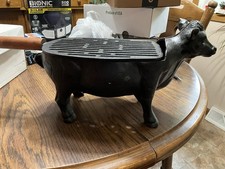 Ferro Fundido Vaca Hibachi Grelha Churrasqueira Tabletop Cracker Barril Vintage Raro HTF, usado comprar usado  Enviando para Brazil