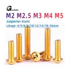 Śruby z łbem soczewkowym M2 M2.5 M3 M4 M5 Śruby sześciokątne ISO7380 Złote 12.9 na sprzedaż Śruby z łbem soczewkowym M2 M2.5 M3 M4 M5 Śruby sześciokątne ISO7380 Złote 12.9 na sprzedaż  Wysyłka do Poland