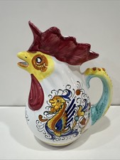 Jarro Williams Sonoma Majolica Raffaellesco Deruta Galo Dragão Italiano 8,5" comprar usado  Enviando para Brazil