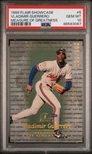 1999 Flair Showcase #5 MEDIDA DE GRANDEZA /500 Vladimir Guerrero PSA 10 EXPOSIÇÕES comprar usado  Enviando para Brazil
