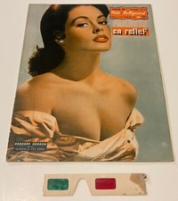 Folies De Paris Et De Hollywood Men’s Magazine #25, 3D Glasses, En Relief, 1950s comprar usado  Enviando para Brazil
