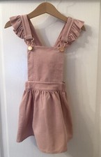 Girl pink pinafore for sale  LIVERPOOL