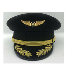 Boné cosplay piloto aba grande chapéu capitão companhia aérea uniforme festa militar orelhas de trigo comprar usado  Enviando para Brazil