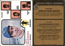 Field Jack McKeon Galen Cisco Harry Dunlop Charlie Lau 1973 Topps #593 segunda mano  Embacar hacia Argentina