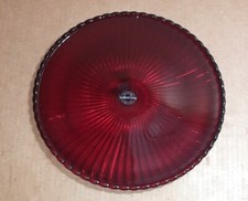 Platter red glass for sale  Noble