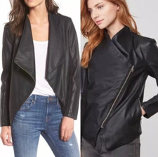 Jaqueta de Moto BB Dakota Couro Sintético Feminina XS Preta Gabrielle Bolsos Grunge Edgy comprar usado  Enviando para Brazil