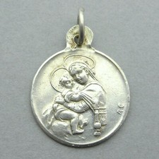 Pingente religioso antigo francês, Madonna Della Seggiola. Medalha do Espírito Santo. comprar usado  Enviando para Brazil