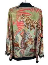 CAMISA MASCULINA VINTAGE GENELLI CAMURÇA SEDA ESTAMPA ANIMAL TEMA LEOPARDO TAMANHO GRANDE comprar usado  Enviando para Brazil