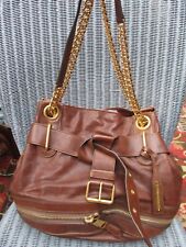 Brown leather handbag for sale  UK