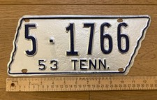 1953 tennessee license for sale  Johnson City