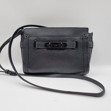 Usado, Bolsa de ombro Coach Swagger preta couro genuíno mini tiracolo embreagem 53032 comprar usado  Enviando para Brazil