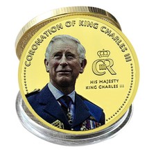 Moeda de ouro lembrança medalha comemorativa real da coroação do rei Charles III do Reino Unido comprar usado  Enviando para Brazil