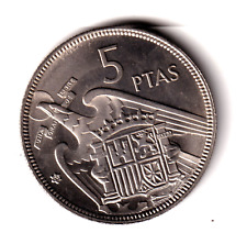 ESPAÑA 5 Pesetas FRANCO 1957 estrella 66  S/C  ( 1966) directamente del cartucho comprar usado ESPAÑA 5 Pesetas FRANCO 1957 estrella 66  S/C  ( 1966) directamente del cartucho comprar usado  Enviando para Brazil