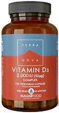 Complexo Terra Nova Vitamin D3 2000UI 100 cápsulas vegetais 100% vegano, usado comprar usado  Enviando para Brazil