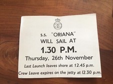 1960s oriana crew for sale  DRIFFIELD