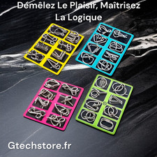 Puzzle fil métal Montessori 8 pièces casse-tête esprit interactif enfant, adulte na sprzedaż  Wysyłka do Poland