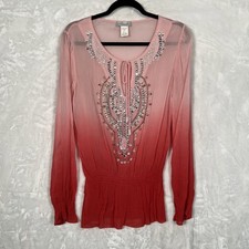 Túnica boho Ludi Victoria’s Secret Top transparente enfeite de chiffon com miçangas comprar usado  Enviando para Brazil