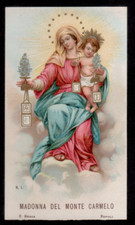 D9 ANTICO Santino HOLY CARD   MADONNA DEL MONTE CARMELO CROMO SAN SEVERO FOGGIA comprar usado  Enviando para Brazil