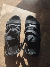 Damen sandalenschwarz leder gebraucht kaufen  Kamenz-Umland
