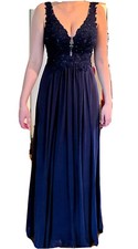 Blaues bodenlanges abendkleid gebraucht kaufen  Greifswald-Alte Stadtteile